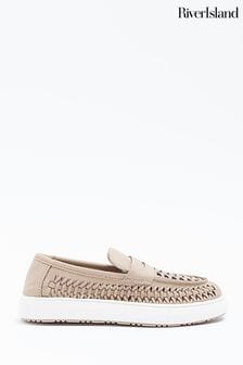River Island Brown Boys Weave Loafers (D34582) | €14.50