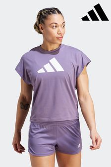 adidas Purple Performance Training Short Sleeve T-Shirt (D34654) | €17.50