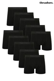 Threadbare Black Hipster Trunks 10 Pack (D34772) | kr584