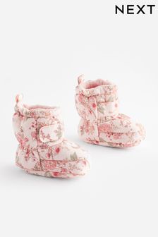 Pink Floral Baby Snowboot (0-24mths) (D34846) | 5,200 Ft