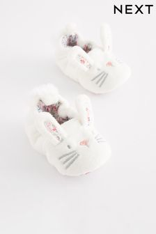 White Bunny Character Slip-On Baby Shoes (0-18mths) (D34847) | OMR4