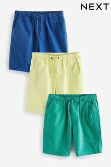 Green/Blue/Yellow Pull-On Shorts 3 Pack (3-16yrs) (D34947) | ￥3,120 - ￥5,730