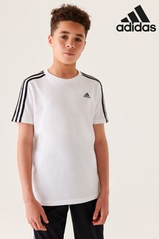adidas White Sportswear Junior Train Essentials AEROREADY 3-Stripes Regular-Fit T-Shirt (D34953) | $29