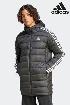 adidas Black Sportswear Essentials 3-Stripes Light Down Hooded Parka (D35133) | 199 €