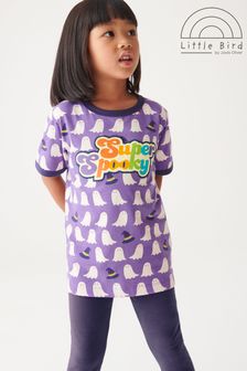 Little Bird by Jools Oliver Purple Ghost Short Sleeve Halloween T-Shirt (D35797) | $33 - $41