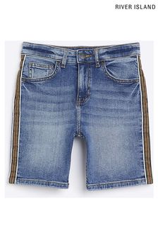 Modre fantovske kratke hlače iz denima s stransko črto River Island (D35877) | €9 - €13