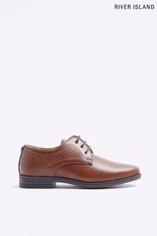 River Island Boys Brown Embossed Point Shoes (D35881) | €31