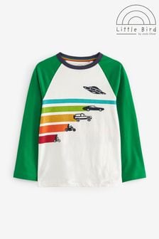 Little Bird by Jools Oliver White/Green Long Sleeve Colourful T-Shirt (D35990) | €11 - €14