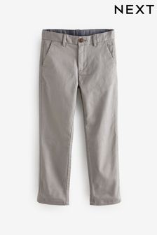 Light Grey Regular Fit Stretch Chino Trousers (3-17yrs) (D36081) | €15 - €22