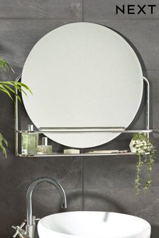 Chrome Moderna Shelf Wall Mirror