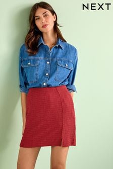 Red Textured Mini Skirt (D36252) | €9