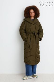 Зеленый удлиненное стеганое пальто Oliver Bonas (D36401) | €91