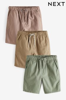 Pink/Tan Brown/Sage Green Pull-On Shorts 3 Pack (3-16yrs) (D36564) | €25 - €47