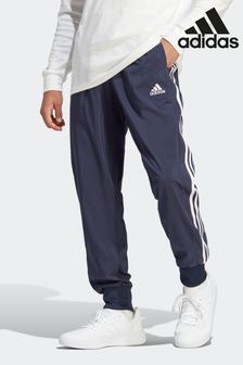 藍色 - Adidas運動系列Aeroready必備款錐形束腳梭織3條紋慢跑運動褲 (D36732) | NT$1,770