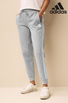 Adidas 3 stripe joggers sales womens grey