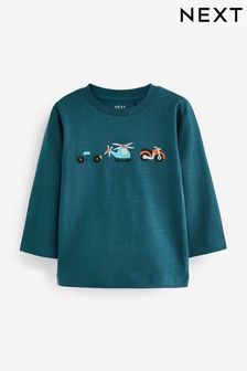 藍色車車 - 長袖卡通T恤 (3個月至7歲) (D37313) | NT$270 - NT$360