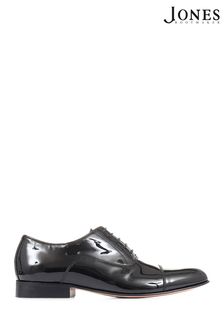 Jones Bootmaker Morpeth Leather Oxford Black Shoes (D37370) | 735 LEI