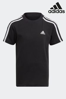 adidas Black Sportswear Essentials 3-Stripes Cotton T-Shirt (D37419) | 18 €
