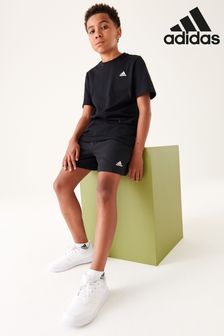 adidas Black Essentials Small Logo Chelsea Shorts (D37505) | $18
