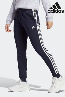 adidas Blue Sportswear Essentials 3-Stripes French Terry Cuffed Joggers (D37506) | €48