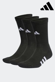 adidas Black Cushioned Crew Socks 3 Pairs (D37513) | 96 SAR