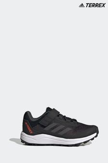 adidas Black Kids Terrex Agravic Flow Hook-and-Loop Trail Running Trainers (D37897) | SGD 116