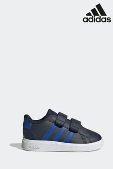 adidas Blue/Black Grand Court 2.0 Infant Trainers (D37931) | €36