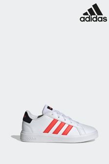 adidas Red/White Kids Sportswear Grand Court Lifestyle Tennis Lace-Up Trainers (D38009) | NT$1,400