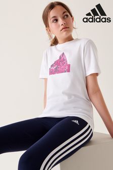adidas White Future Icons Graphic T-Shirt Kids (D38263) | €36