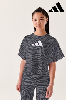 adidas Grey Sportswear Training Short Sleeve T-Shirt (D38298) | €18