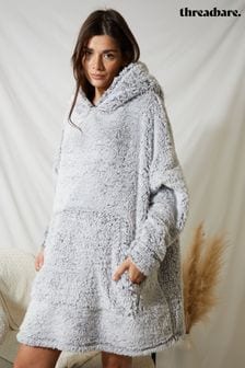 Threadbare Grey Oversized Fluffy Blanket Hoodie (D38326) | AED94