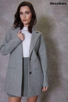 Threadbare Grey Single Breasted Formal Coat (D38329) | AED311