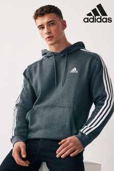 adidas Grey Sportswear Essentials Fleece 3-Stripes Hoodie (D38355) | €64