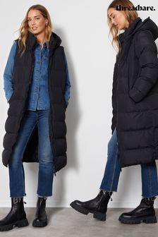 Schwarz - Threadbare Longline mit Kapuze​​​​​​​ Wattiert​​​​​​​ Puffer Mantel (D38357) | 89 €