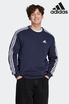 Blau - Adidas Essentials Fleece 3-stripes Sweatshirt (D38377) | 62 €