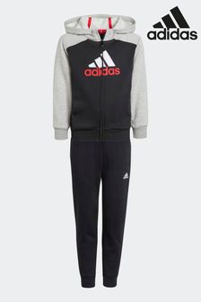 adidas Grey Sportswear Essentials Big Logo Fleece Tracksuit Kids (D38384) | 111 QAR