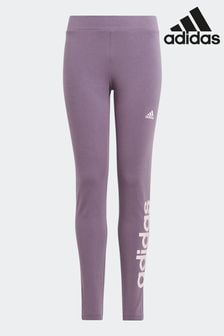 Violett - Adidas Sportswear Essentials Leggings aus Baumwolle mit linearem Logo (D38396) | 28 €