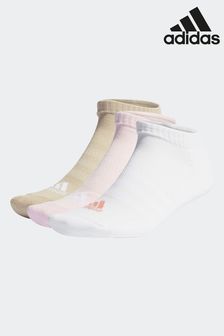 adidas Pink Cushioned Low Cut Socks 3 Pack (D38469) | $16