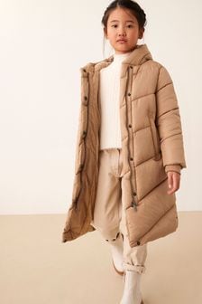 Песочный - Непромокаемая дутая куртка с шевронным узором (3-16 лет) (D38575) | €38 - €48