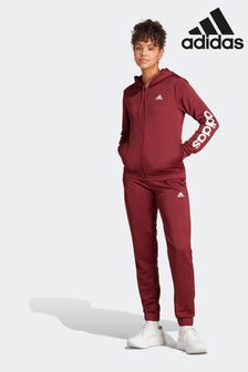 adidas Red Sportswear Linear Tracksuit (D38853) | $165