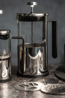 SIIP Silver 8 Cup Glass Cafetiere (D38883) | €38