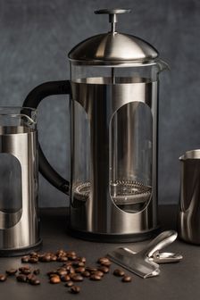 SIIP Silver 3 Cup Glass Cafetiere