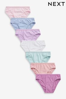 Pink/Purple 7 Pack Bikini Briefs (2-16yrs) (D39123) | €14 - €19.50