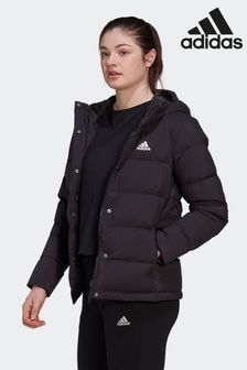 adidas Black Sportswear Adult Helionic Hooded Down Jacket (D39185) | $352