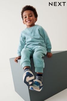 Mineral Blue Sweatshirt and Joggers Oversized Soft Touch Jersey (3mths-7yrs) (D39323) | €15 - €18