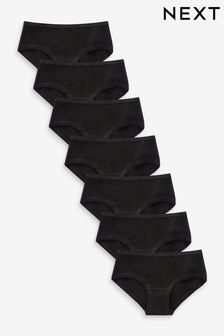 Črna z elastiko - Komplet 7 hipster spodnjic (2–16 let) (D39535) | €13 - €18