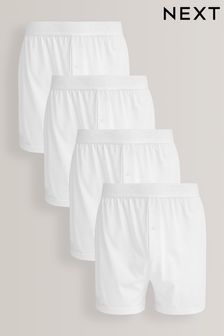 White 4 pack Loose Fit Pure Cotton Boxers (D39542) | $39