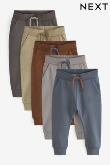 Kaki/Fauve - Lot de 5 pantalons de jogging (3 mois - 7 ans) (D39667) | 40€ - 46€
