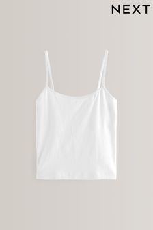 White Cami Vest With Inner Crop Top (9-16yrs) (D39679) | 27 QAR - 49 QAR