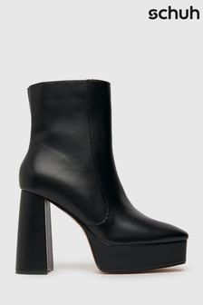 Schuh Bloom Black Platform Boots (D39957) | kr714